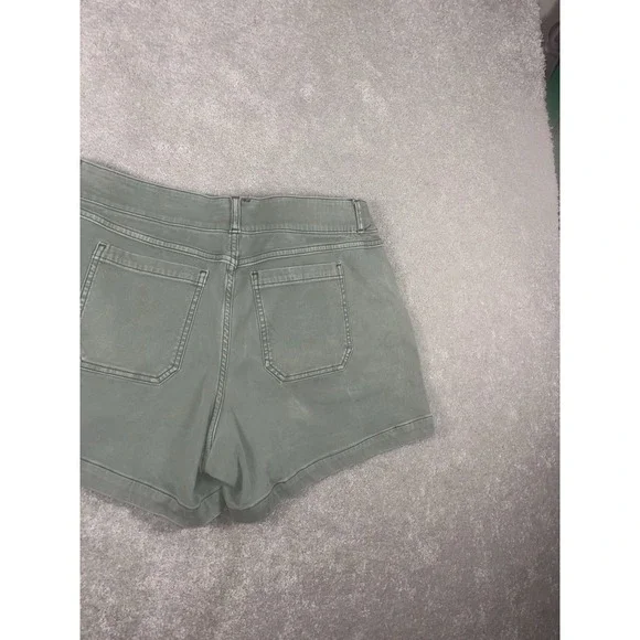 Spanx 5" Stretch Twill Shorts olive Size XL 20318 - Picture 5 of 9